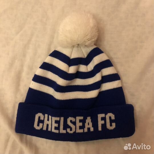 Chelsea FC шапка с помпоном оригинал