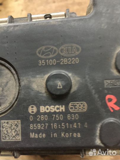 Заслонка дроссельная Киа Рио Kia Rio 4