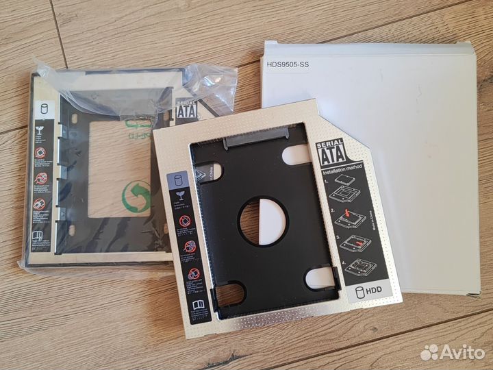 Салазки переходник 12.7/ 9.5 ноутбук SSD HDD SATA