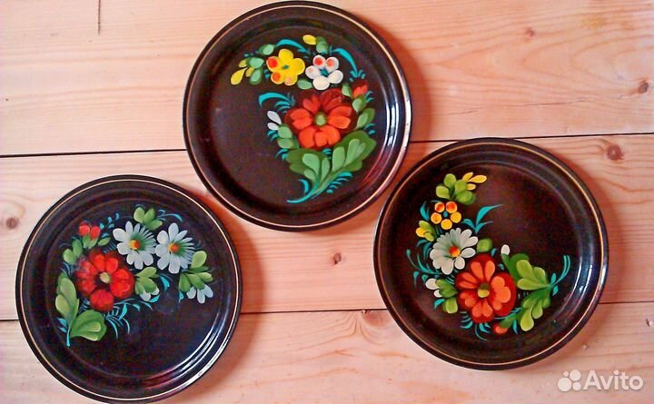 Тарелки (подносы) Жостово