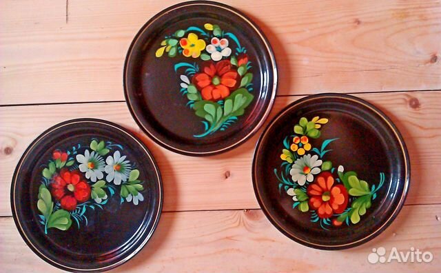 Тарелки (подносы) Жостово