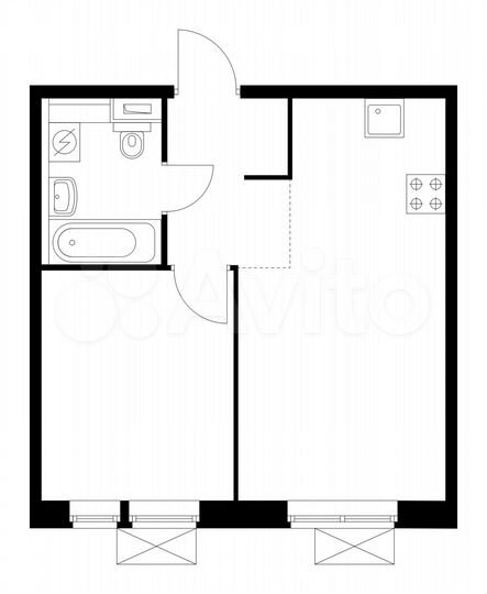 1-к. квартира, 35,4 м², 2/25 эт.