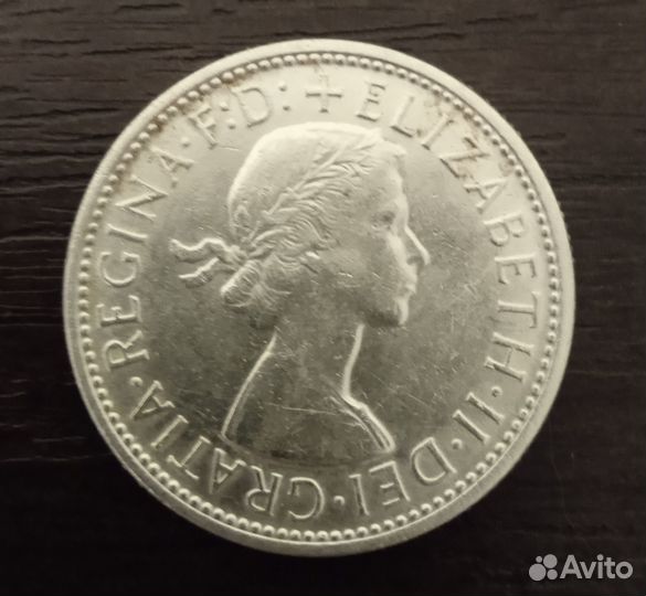 Монета Австралии. Флорин 1956 г., серебро