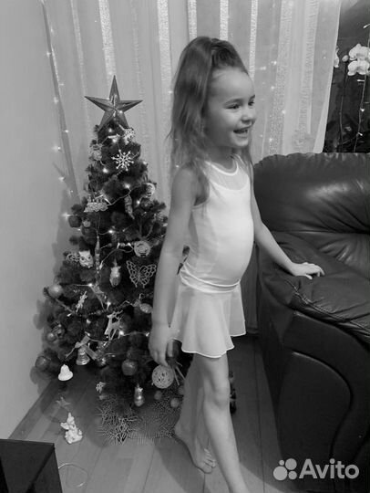 Купальник белый с юбкой для девочки