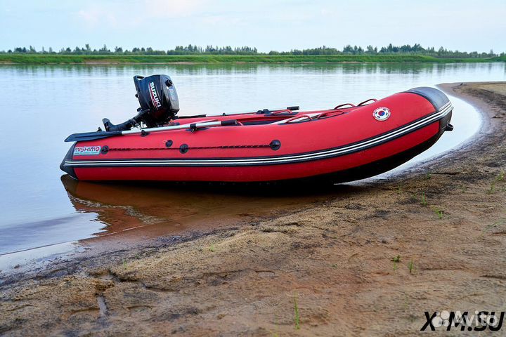Надувная лодка mishimo family PRO 350(красно-черн)