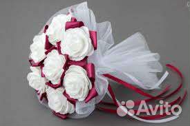 Букеты из атласной ленты