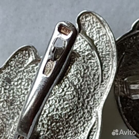 Серьги винтаж голубая бирюза