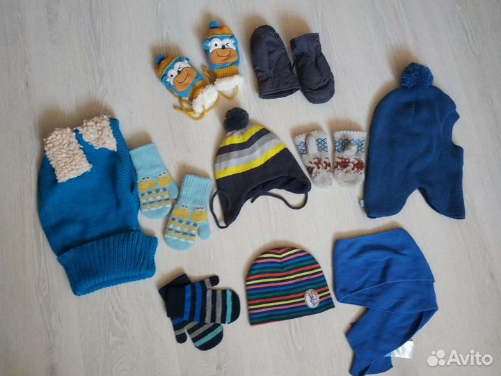 Варежки, краги и шапки на 1-6 лет