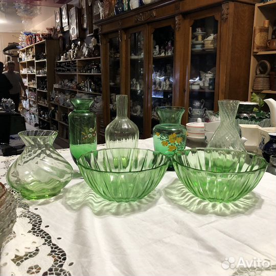 Зеленое советское стекло