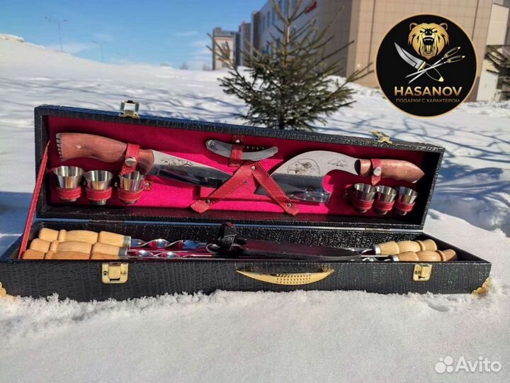 Подарочный набор шампуров в кейсе