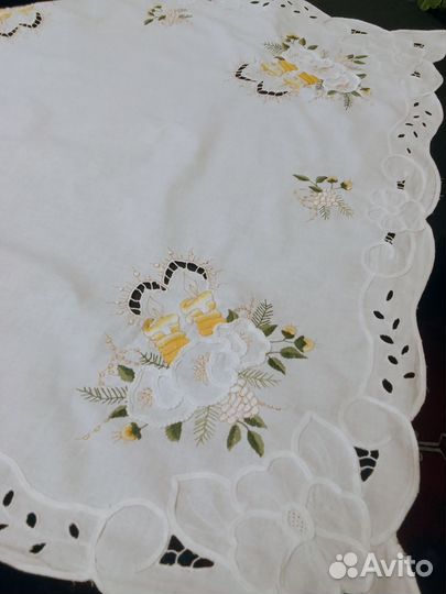 Скатерть новогодняя чайная, винтаж Германия