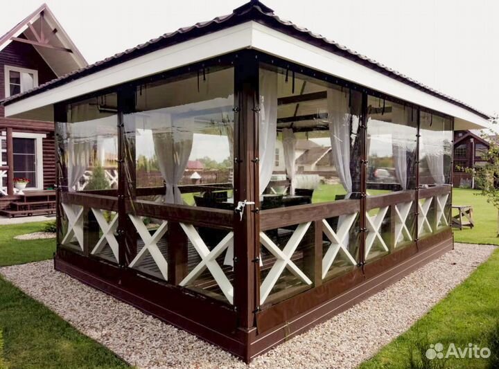 Мягкие окна для беседки