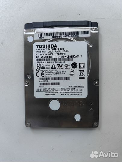 Жесткий диск 1тб Toshiba MQ04ABF100