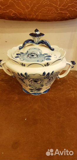 Гжель СССР супник