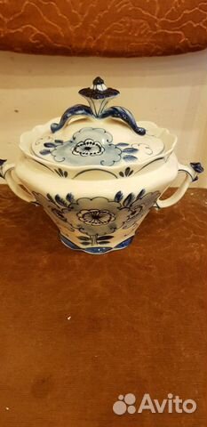 Гжель СССР супник