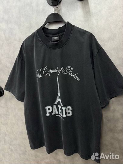 Футболка balenciaga paris oversize (новинка)