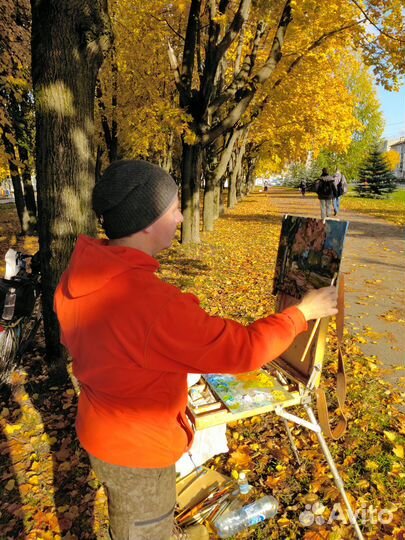 Картина холст масло этюд живопись пейзаж