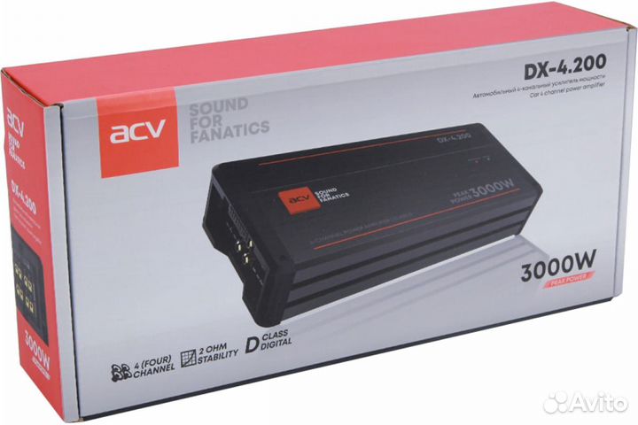 Автомобильный усилитель ACV DX-4.200
