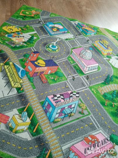 Детский игровой коврик Город с дорогами
