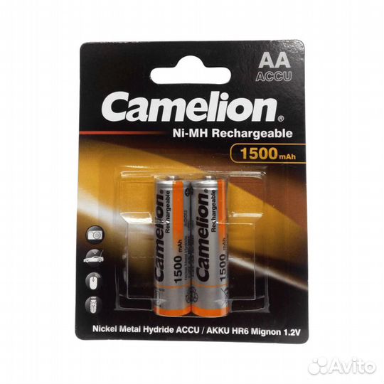 Аккумулятор Camelion AA-1500mAh Ni-Mh (2 шт. в уп