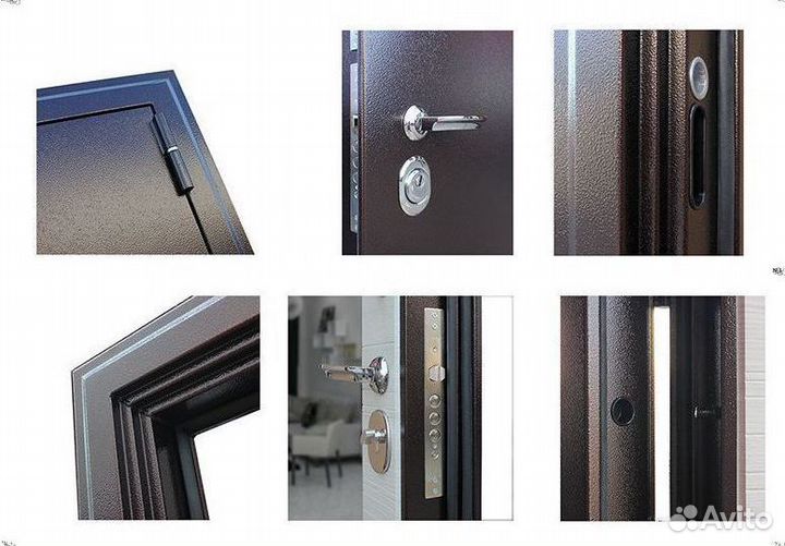 Дверь входная коричневая металлическая Спартак