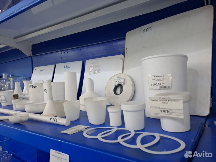 Изделия из фторопласта, фторопласт в ассортименте