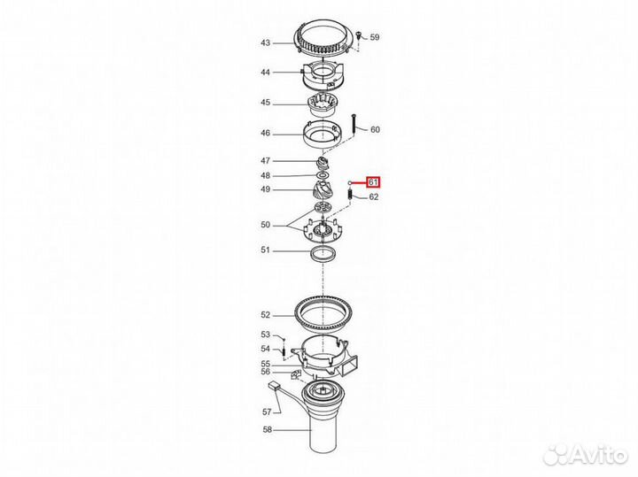 Шарик стальной 5.5мм кофемольного блока кофемашины