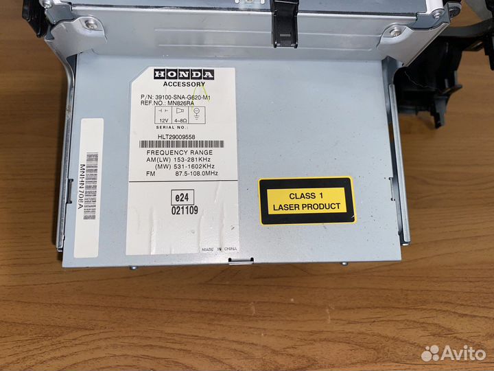 Магнитола Honda Civic 4d, CD на 6 дисков