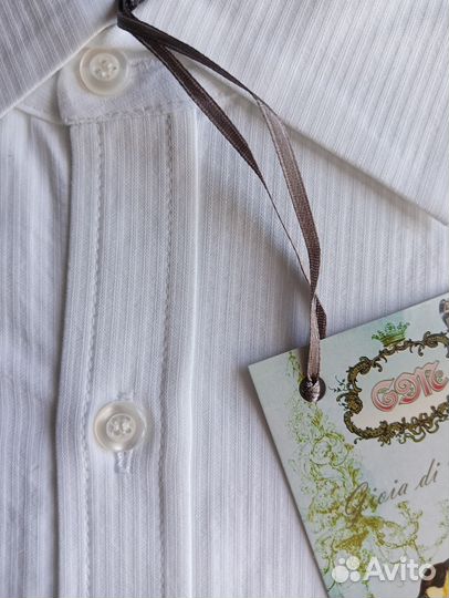 Белая рубашка для мальчика 158-164