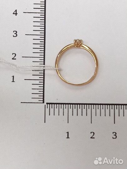 Кольцо с бриллиантом р-р 16,5 (22460)