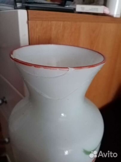 Ваза СССР молочное стекло
