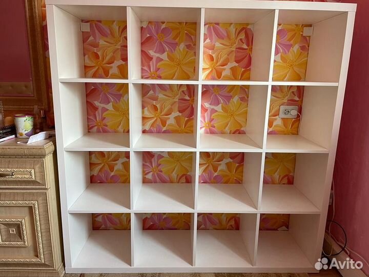 Стеллаж IKEA каллакс 16 ячеек белый