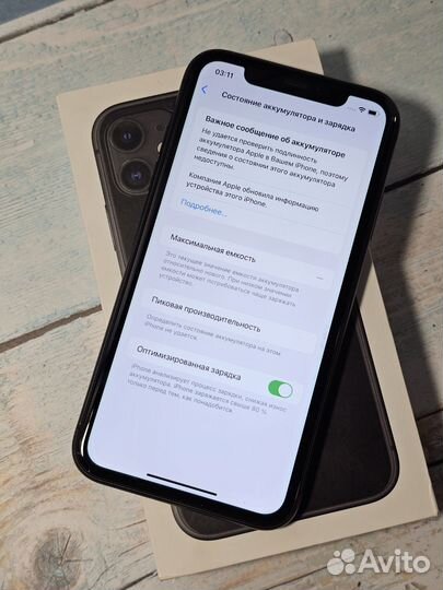 iPhone 11 128gb, АКБ 100, черный, сим+есим