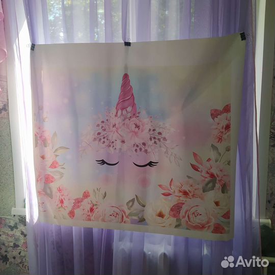 Баннер единорог для фотозоны