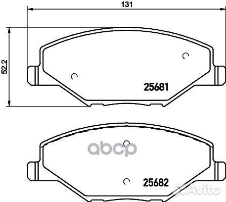 Тормозные колодки дисковые VAG polo/fabia/rapid