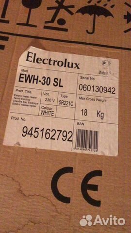 Водонагреватель Electrolux EWH -30 SL