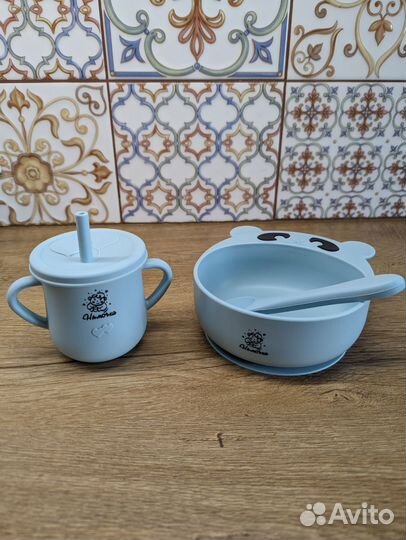 Набор детской силиконовой посуды