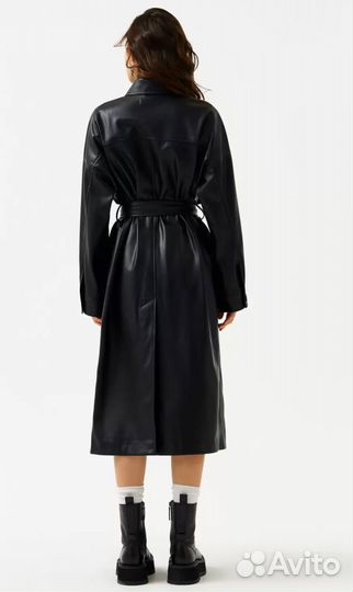 Кожаный тренч женский