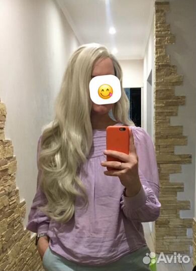 Парик женский длинный пепельный блонд