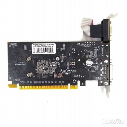 GT610 2GB LP уц-3-8 DDR3 64BIT DVI hdmi VGA