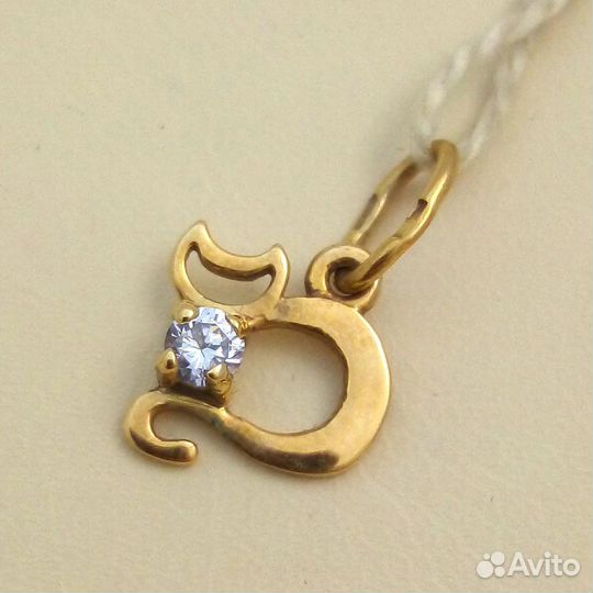 Подвес / 0,79г / Золото585 / фианиты круглые