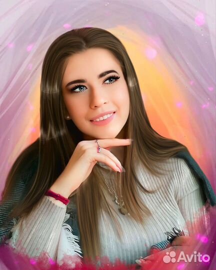 Портрет по фото на холсте