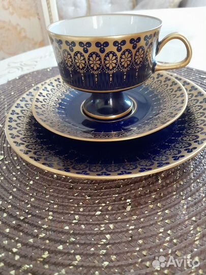 Чайное трио фарфор,кофейные чашечки фарфор