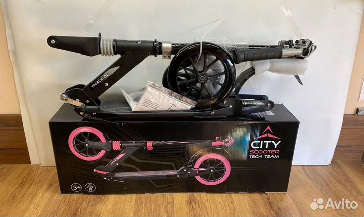 Самокат tech team city scooter серый