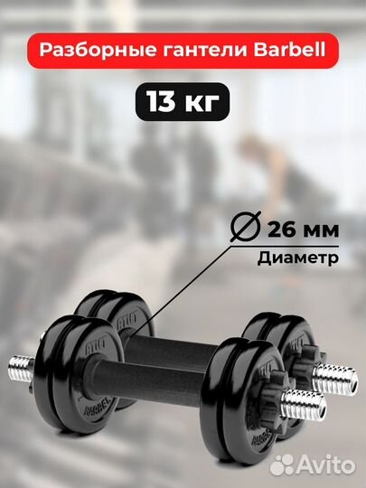 Гантели разборные MB Barbell MB-FdbM-At4 6.5кг 2шт