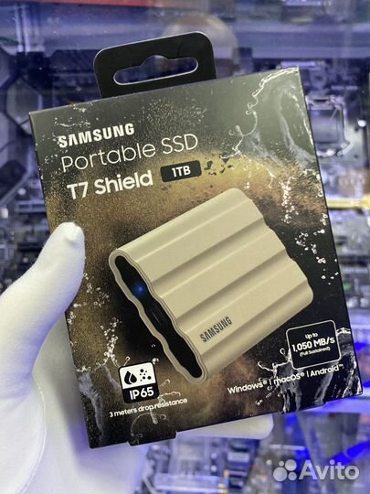 1Tb Samsung T7 Shield бежевый MU-PE1T0K/WW