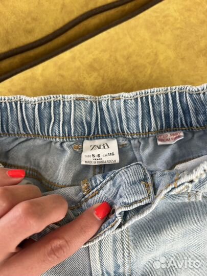 Джинсы голбые zara 116