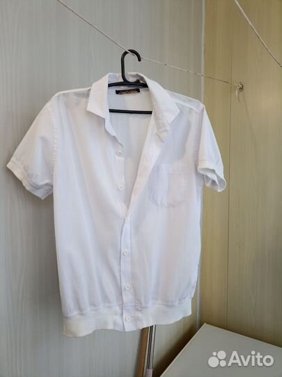 Рубашка школьная для мальчика 146 коротким рукавом