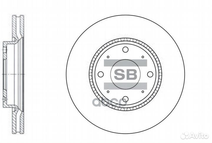 Диск тормозной передний (275,1х26) 4 отв SD2029