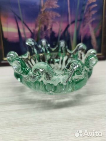 Салатница цветное стекло